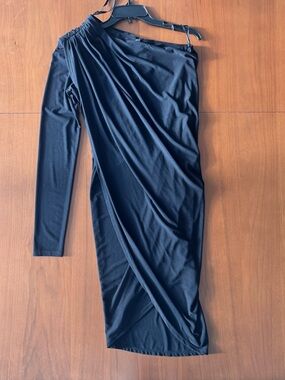 Rachel Zoe One Shoulder Jersey Draped Dress